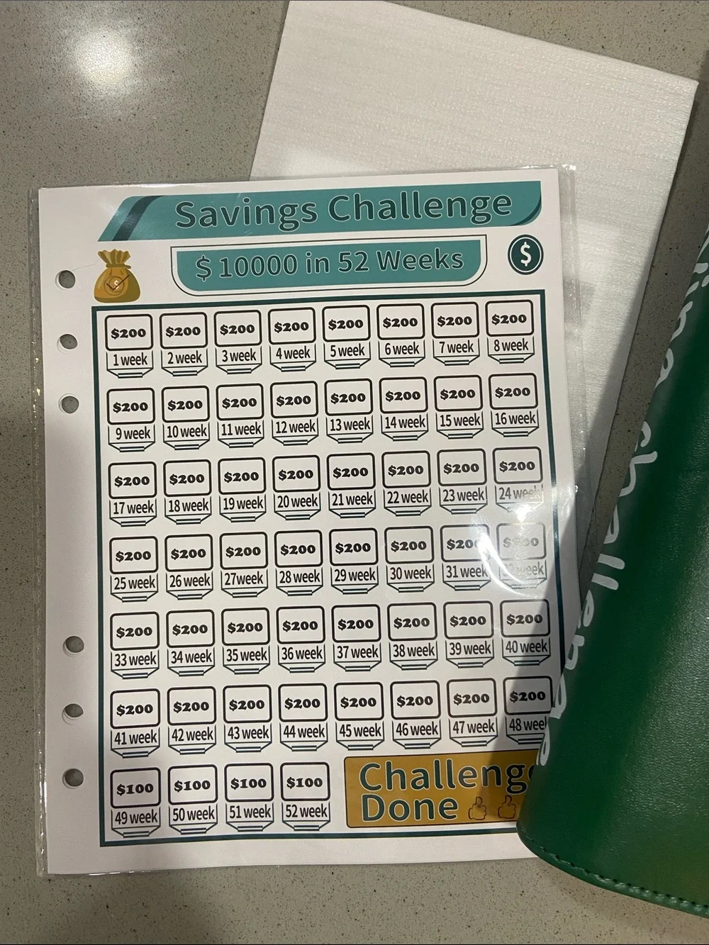 Money Saving Challenge Book